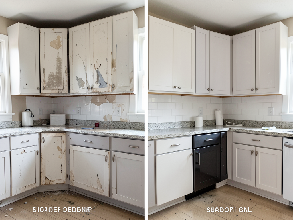 Choosing between simple water restoration and a full kitchen remodel in Beverly Grove